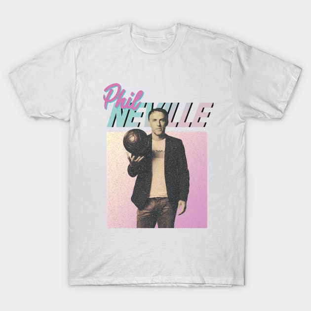 Phil Neville Retro 90s Style Throwback Meme T-Shirt by Hevding